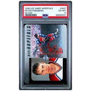 1996 Upper Deck Hart Hopefuls Silver #HH7 Peter Forsberg /1000 PSA 6 Avalanche